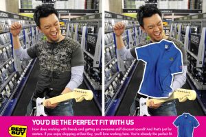 Ads for in-store recruitment campaign.