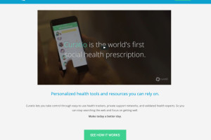 Copywriting for healthcare app landing page.